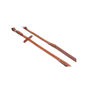 Leder- und Gummizügel für englisches Zaumzeug Equestro image-0