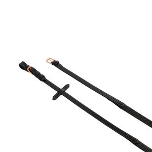 Leather and rubber reins for English bridle with buckles Equestro image-2