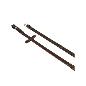 Rédeas para cavalo em borracha de freio inglês com fivelas Equestro image-0