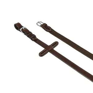 Rédeas para cavalo em borracha de freio inglês com fivelas Equestro image-1