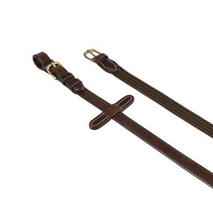 Gummzügel für Pferde mit englischem Zaumzeug und Messingbeschlägen Equestro d image-1