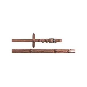 Rédeas para cavalo em borracha bridão inglês com fivelas niqueladas Equestro image-1