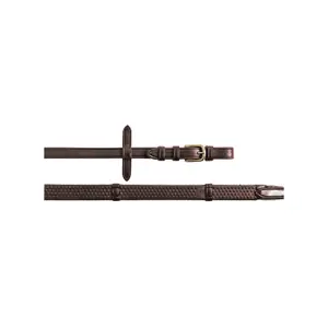 Rênes pour cheval en cuir Equestro Kris Plus BP image-1