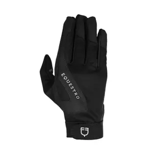 Women's technical fabric riding gloves with fleece lining Equestro image-0