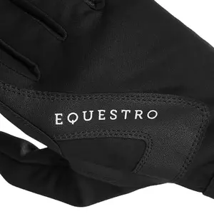 Women's technical fabric riding gloves with fleece lining Equestro image-2