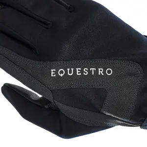 Women's technical fabric riding gloves with fleece lining Equestro image-2