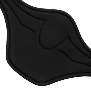 Correa de babero de equitación de cuero con neopreno grabado y perforado Equestro Studguard Shark image-4