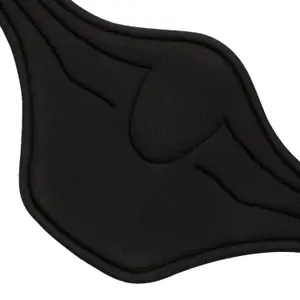 Correa de babero de equitación de cuero con neopreno grabado y perforado Equestro Studguard Shark image-4