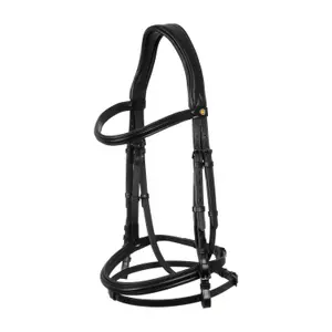 Ανατομικό άλτη ιππασίας από δέρμα Equestro Black Fitting image-0
