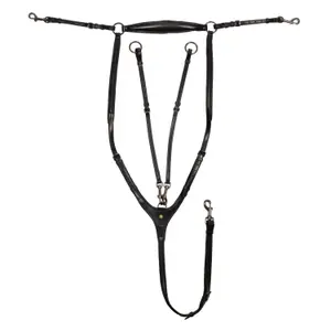 Martingale pour cheval en cuir amovible Equestro image-0