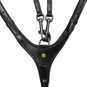 Martingale pour cheval en cuir amovible Equestro image-1