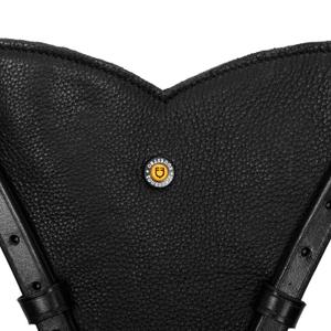 Leather martingale with bib for horse Equestro image-4