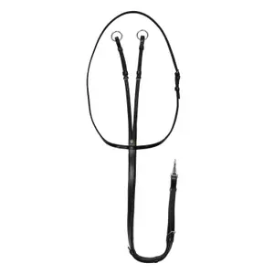 Μαρτινγκάλ για άλογο από δέρμα Equestro Silver Fitting image-0