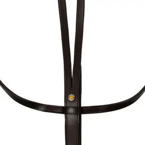 Μαρτινγκάλ για άλογο από δέρμα Equestro Silver Fitting image-1