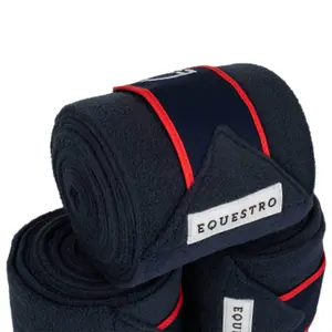 Bandas de polo para caballo en polar transpirable Equestro (x4) image-3