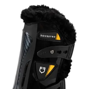 Open horse boots anatomical in synthetic sheepskin Equestro Spider Man image-4