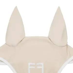 Fly mask for horse in white line edition technique Equestro image-1
