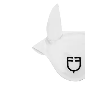 Fly mask for horse in white line edition technique Equestro image-1
