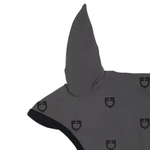 Nakrycie na głowę przeciwko muchom dla konia w edycji black line Equestro image-2