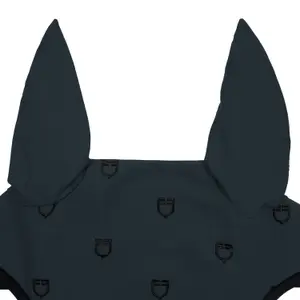 Nakrycie na głowę przeciwko muchom dla konia w edycji black line Equestro image-1