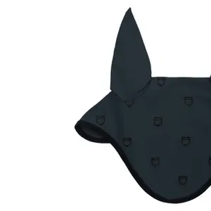 Nakrycie na głowę przeciwko muchom dla konia w edycji black line Equestro image-2