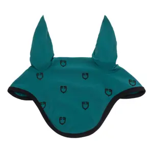 Nakrycie na głowę przeciwko muchom dla konia w edycji black line Equestro image-0