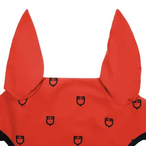 Nakrycie na głowę przeciwko muchom dla konia w edycji black line Equestro image-1