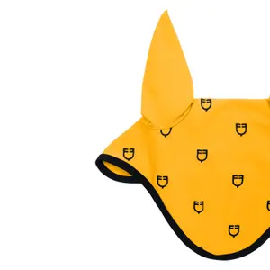 Nakrycie na głowę przeciwko muchom dla konia w edycji black line Equestro image-2