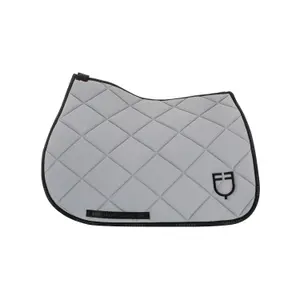 Technical fabric jumping saddle pad with logo for horse Equestro image-1