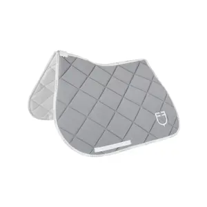 Technical fabric jumping saddle pad with logo for horse Equestro image-1