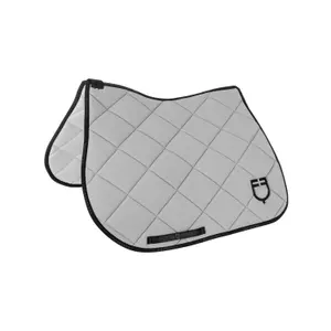 Sela de salto em tecido técnico com logótipo para cavalo Equestro image-0