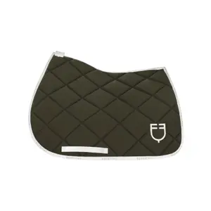 Technical fabric jumping saddle pad with logo for horse Equestro image-1