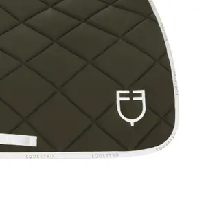 Technical fabric jumping saddle pad with logo for horse Equestro image-4