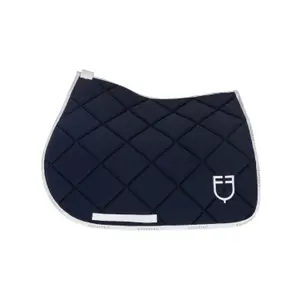 Technical fabric jumping saddle pad with logo for horse Equestro image-1