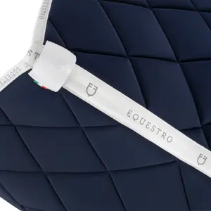 Technical fabric jumping saddle pad with logo for horse Equestro image-2