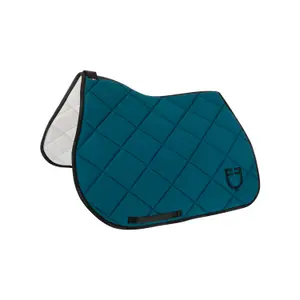 Technical fabric jumping saddle pad with logo for horse Equestro image-1