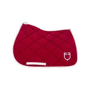 Technical fabric jumping saddle pad with logo for horse Equestro image-1