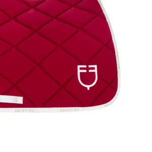 Technical fabric jumping saddle pad with logo for horse Equestro image-4