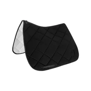 Dressage saddle pad for horse in technical fabric with logo Equestro image-1