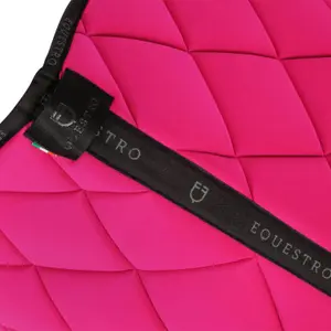 Dressage saddle pad for horse in technical fabric with logo Equestro image-2