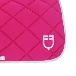 Dressage saddle pad for horse in technical fabric with logo Equestro image-4