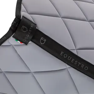 Dressage saddle pad for horse in technical fabric with logo Equestro image-2