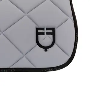 Dressage saddle pad for horse in technical fabric with logo Equestro image-4