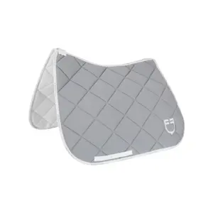 Dressage saddle pad for horse in technical fabric with logo Equestro image-1