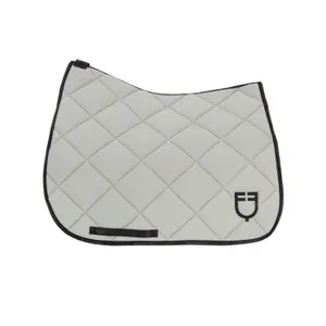 Dressage saddle pad for horse in technical fabric with logo Equestro image-1
