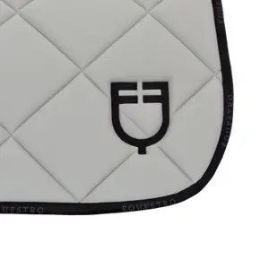 Dressage saddle pad for horse in technical fabric with logo Equestro image-4