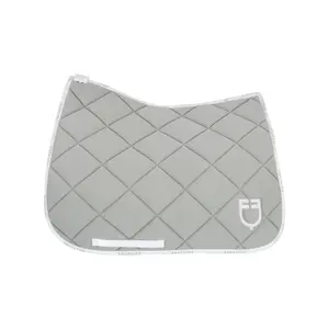 Dressage saddle pad for horse in technical fabric with logo Equestro image-1