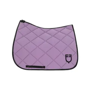 Dressage saddle pad for horse in technical fabric with logo Equestro image-1
