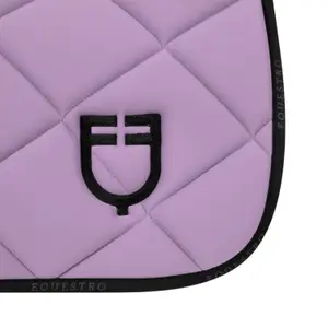Dressage saddle pad for horse in technical fabric with logo Equestro image-4