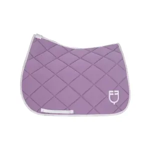 Dressage saddle pad for horse in technical fabric with logo Equestro image-1